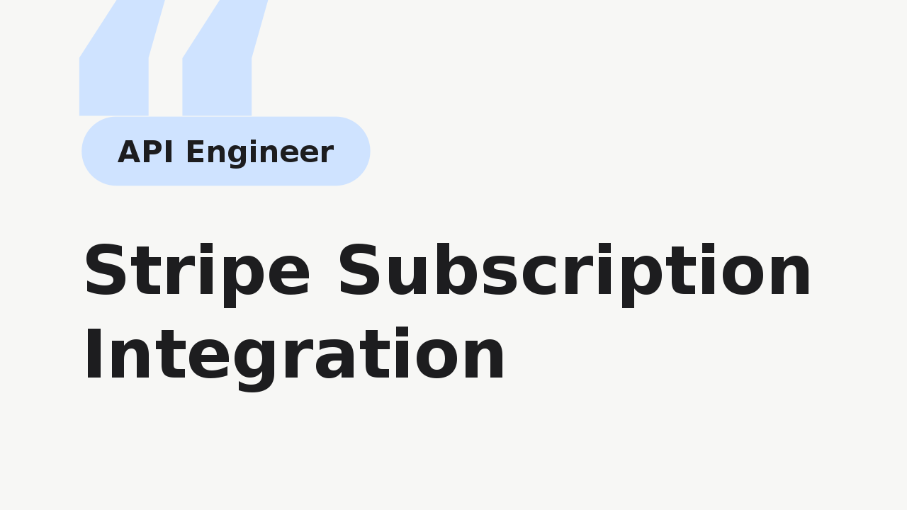 Stripe Subscription Integration